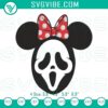 Mouse Ghost Face Scream Halloween embroidery design featuring horror movie character stitch, perfect for spooky decor.
