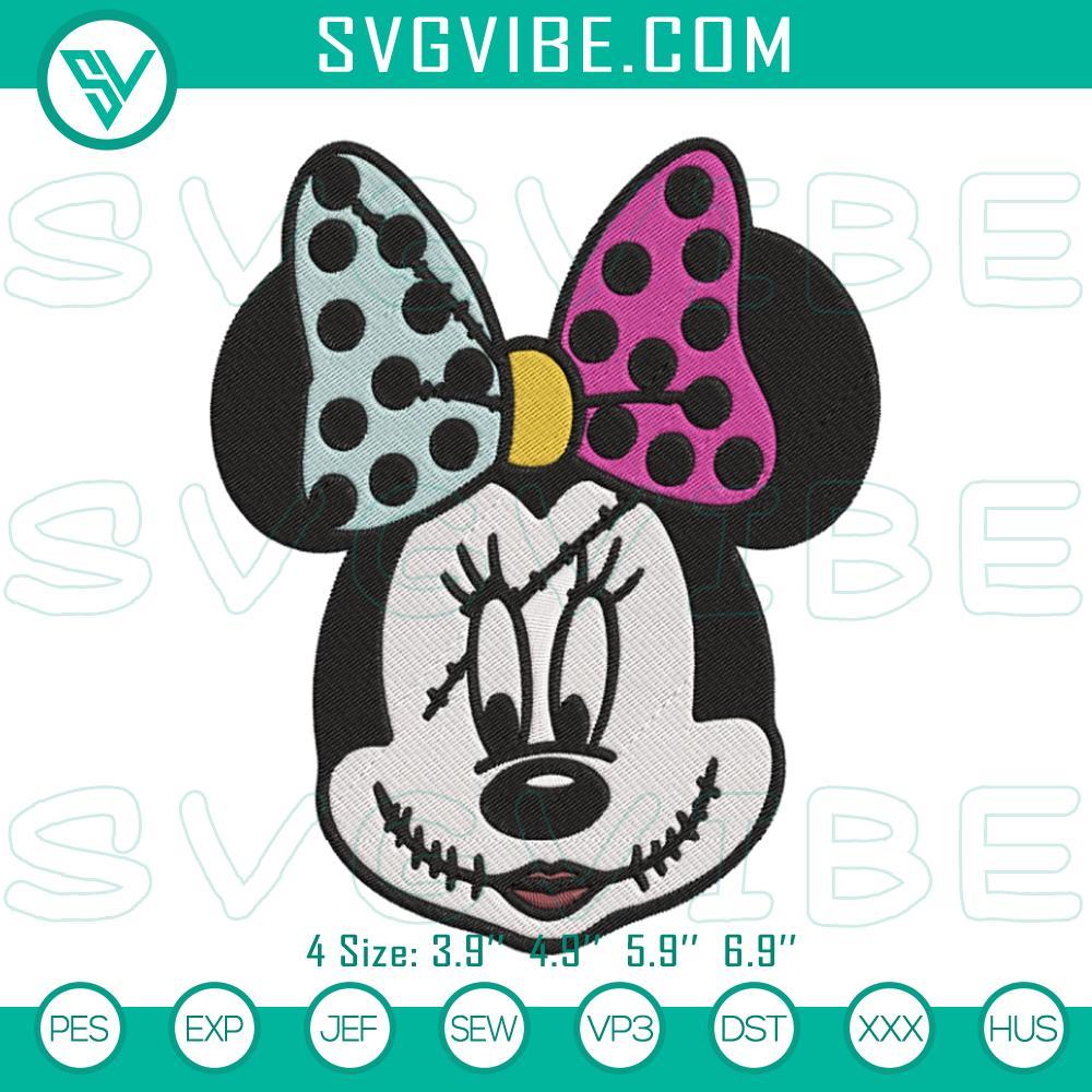 minnie-head-jack-skellington-embroidery-design-nightmare-christmas-embroidery-file-mockup.jpg Minnie Mouse as Jack Skellington embroidery design for Nightmare Before Christmas, digital file for embroidery machine.