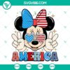 Disney Minnie Mouse patriotic SVG design for Fourth of July celebration, perfect for download.