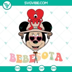 Minnie Mouse Bad Bunny and Bebesota SVG images with PNG and DXF files for download. Great for crafting projects.