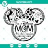 Disney Mom SVG with Minnie Mouse ears and Tinker Bell design for Cricut projects. Ideal for Disney-loving moms.