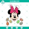 Minnie Mouse Easter Bunny SVG with Easter Eggs, Disney Happy Easter SVG Download.