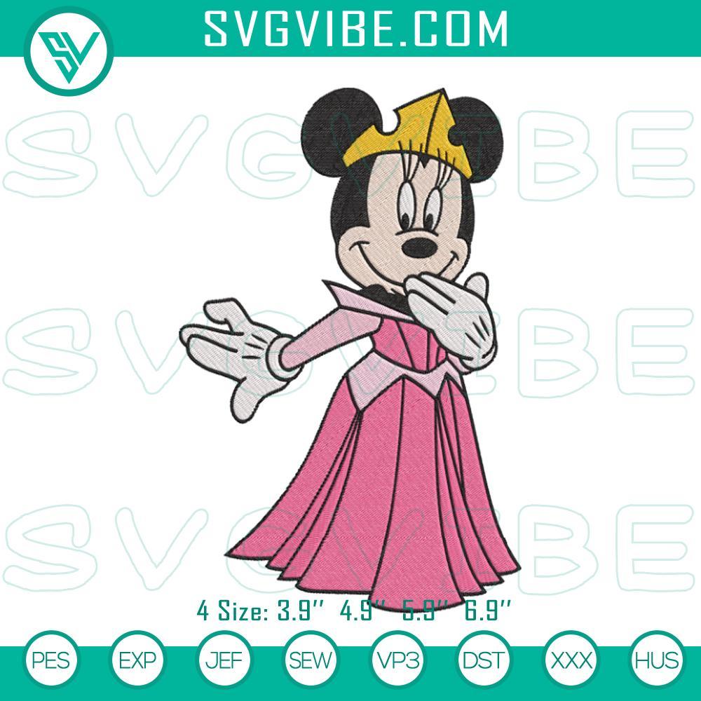 minnie-mouse-princess-aurora-embroidery-designs-sleeping-beauty-disney-embroidery-files-mockup.jpg Minnie Mouse as Princess Aurora embroidery designs, Sleeping Beauty Disney pattern for crafting.
