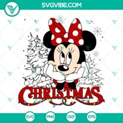 Festive Minnie Mouse Reindeer Christmas SVG File, featuring Christmas Minnie Disney design for holiday crafts.