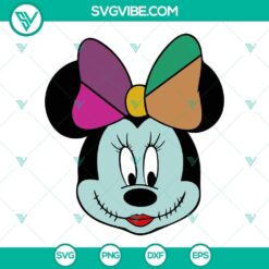 Minnie Mouse Sally SVG from Nightmare Before Christmas, ideal for crafting projects with a cute and spooky Sally Minnie Mouse theme.