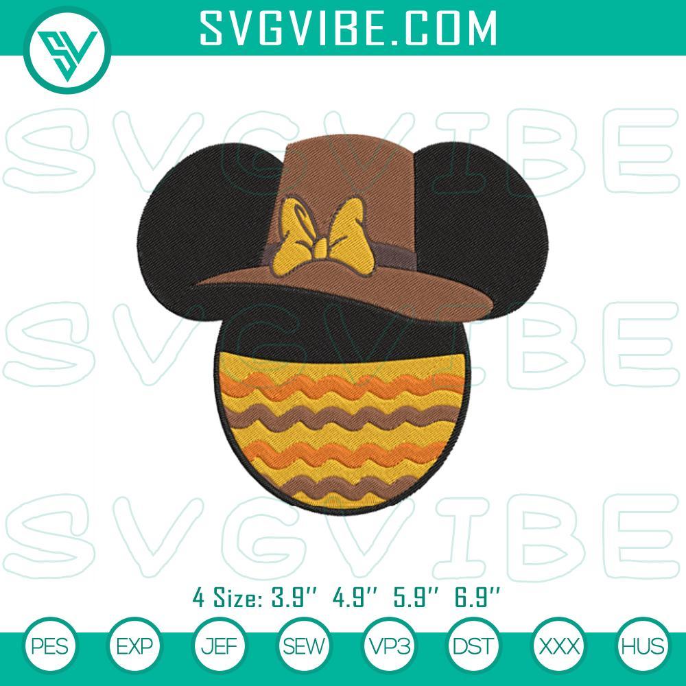 Minnie Mouse Thanksgiving Embroidery Design Files Thanksgiving Minnie Mouse embroidery file, Disney design perfect for holiday crafts.