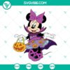 Minnie Mouse Witch Halloween SVG with PNG, DXF, and EPS cut files for Cricut crafting, featuring charming Disney character in festive costume.