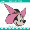Minnie Mouse witch head embroidery designs for spooky Halloween.
