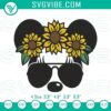 Adorable Minnie Mouse with sunflower bow embroidery designs, perfect for Disney fans.