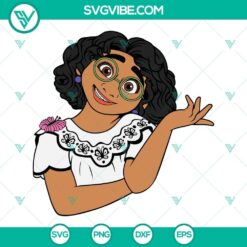 Mirabel Madrigal SVG file inspired by Disney Encanto movie, featuring Encanto themed design elements.