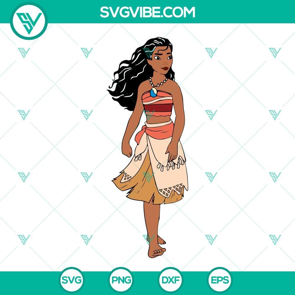 Moana SVG, Moana Cut File, Moana Cricut File, Disney Princess SVG Cut File Moana SVG file with Disney Princess design, suitable for Cricut, cut files, and crafting projects.