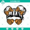Tiger print bandana sunglasses SVG download featuring Mom Life Kid Life design, perfect for a stylish Tiger Mom. Ideal for crafting projects.