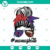 Cheer and football mom SVG files in blue and red team colors, perfect for sports-themed crafts.
