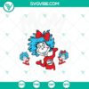 Mom of Two SVG file design, featuring Thing Mom and Thing 1 Thing 2 designs by Dr. Seuss, ideal for custom t-shirts and gifts.