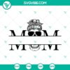 Monogram skull mom SVG download, perfect gift for mother's, intricate design with personalized touch, digital image.