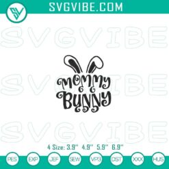 Mommy Bunny Easter Embroidery File, perfect for festive Easter decorations with a cute bunny design.