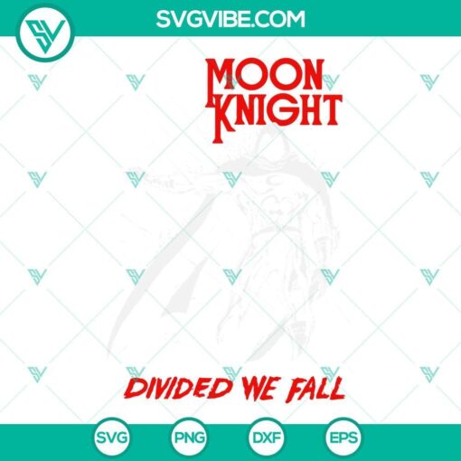 Moon Knight superhero themed cut files for Cricut and Silhouette machines in SVG, PNG, DXF, and EPS formats.