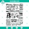 Morgan Wallen song lyrics SVG download featuring country music lyrics for "One Night At A," suitable for crafting projects.