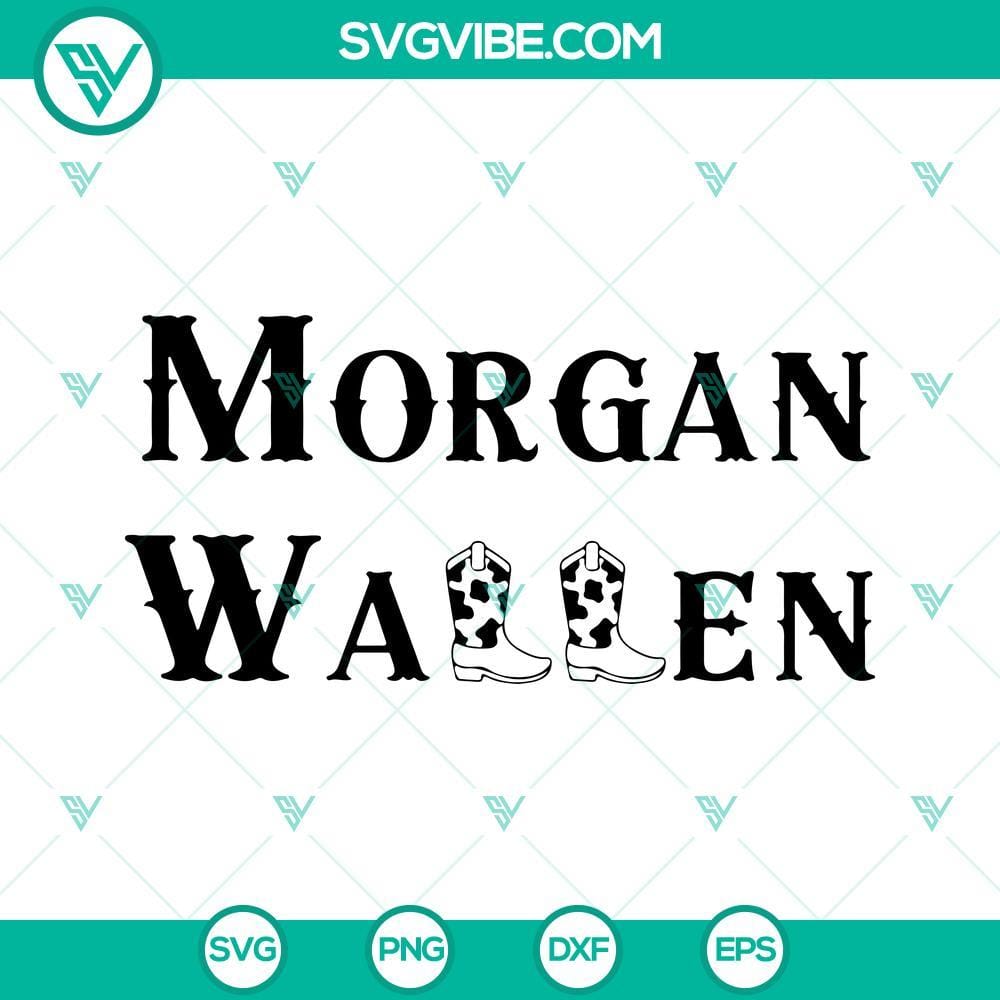 Morgan Wallen SVG Download Files Morgan Wallen SVG Download Files: Country music singer silhouette in SVG format for crafting projects.