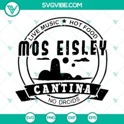 Mos Eisley Cantina SVG images featuring Star Wars characters, suitable for Tatooine themed projects. Download the SVG files.