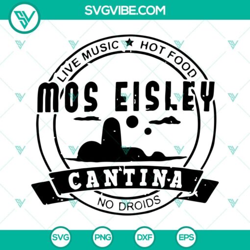 Mos Eisley Cantina SVG images featuring Star Wars characters, suitable for Tatooine themed projects. Download the SVG files.