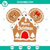 Disney-inspired Mouse Ears Gingerbread House SVG file for Christmas, perfect for holiday crafting projects.
