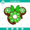 Mouse Ears Green Donut SVG Download Bundle featuring Mickey and Minnie Mouse, perfect for St. Patrick's Day crafts and projects.