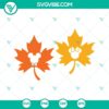 Autumn-themed SVG cut files with adorable mouse heads surrounded by leaves, ideal for crafting projects.