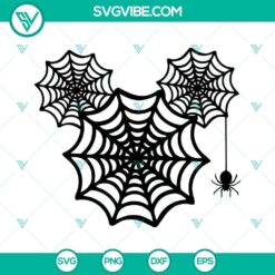 Mouse Spider Web Halloween SVG File with Spider Web SVG Download Bundle for Halloween decorations.