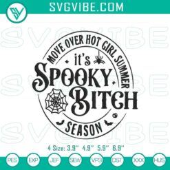 Spooky Bitch Season Halloween embroidery designs on display.