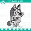 Bluey cousin machine embroidery designs, featuring muffin heeler character. Cute and unique pattern for crafting projects.
