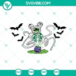 Mummy Mickey Mouse Starbucks Cup SVG file with Disney Halloween design, ideal for DIY crafts and Disney-themed Halloween projects.