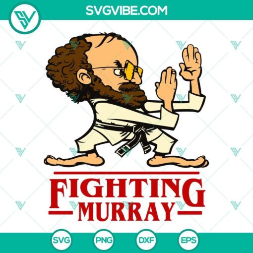Murray Bauman Stranger Things SVG Files featuring karate pose, digital design for fans.