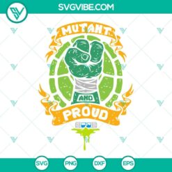 Mutant and proud Michelangelo Ninja Turtle SVG image with Mike, PNG and DXF format. Perfect for digital designs.