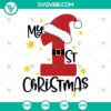 My 1st Christmas SVG Cut Files for Cricut and Silhouette machines - Downloadable PNG, DXF, and EPS formats included.