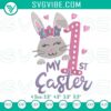 Easter Bunny with Flowers Embroidery Design, My First Easter Rabbit File, Cute Floral Rabbit Pattern for Crafts.