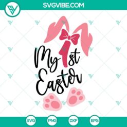1st Easter SVG bundle with bunny ears and feet design for Easter crafts and projects.