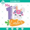 My 1st Easter Bunny Svg celebrating baby girl's first Easter, perfect for Easter crafts and decorations.