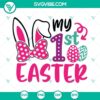 Cute Baby Girl Easter SVG design for baby's first Easter celebration. Perfect for DIY projects.