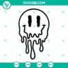 Bestie gossip Smiley Drippy Face SVG - Downloadable SVG file for talking behind someone's back.