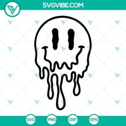 Bestie gossip Smiley Drippy Face SVG - Downloadable SVG file for talking behind someone's back.