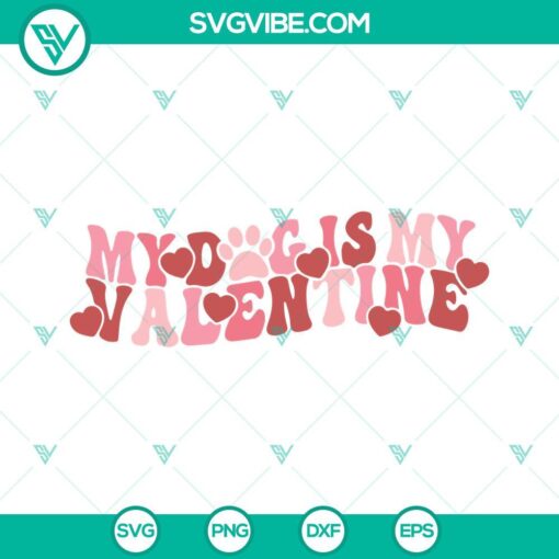 Funny Dog Valentine's SVG images for download, perfect for dog lovers celebrating Valentine's Day.
