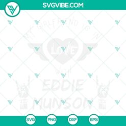 Girlfriend in love with Eddie Munson SVG design, ideal for crafts and printed materials. Download now for trendy DIY projects.