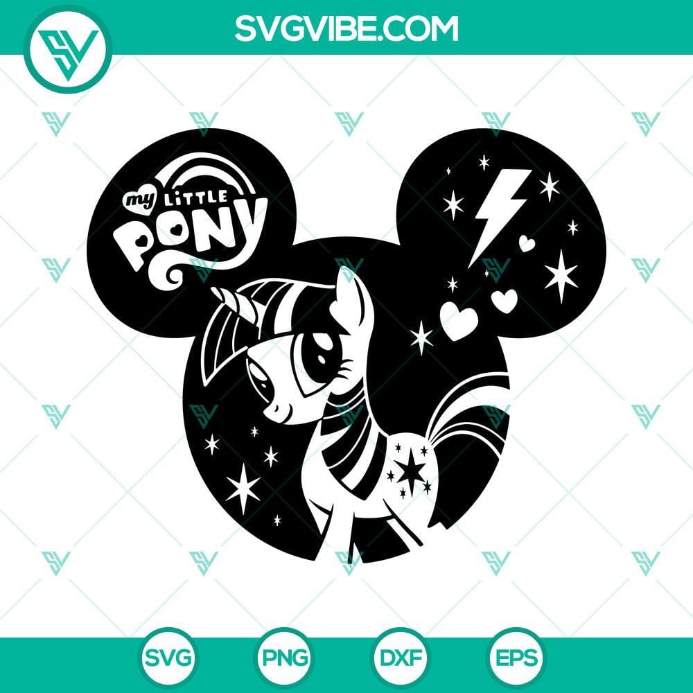 My Little Pony SVG, Disney Pony Mouse Ears SVG PNG DXF EPS Cut Files My Little Pony themed Mouse Ears SVG design for Disney lovers. Downloadable in PNG DXF EPS Cut formats for crafts.