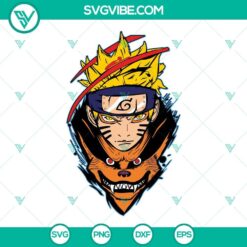 Naruto and Kurama SVG download with Naruto Anime Shippuden design in PNG DXF EPS formats, ideal for crafting and printing projects.
