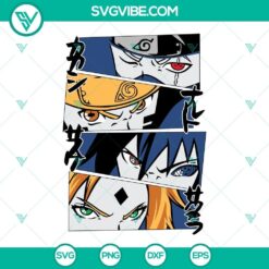 Naruto SVG Cut Files for Cricut and Silhouette, featuring various formats like PNG, DXF, and EPS for crafting projects.