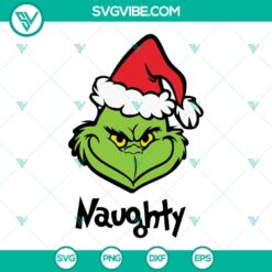 Naughty Nice Grinch And Max Dog Christmas SVG Image PNG DXF EPS Cut 2