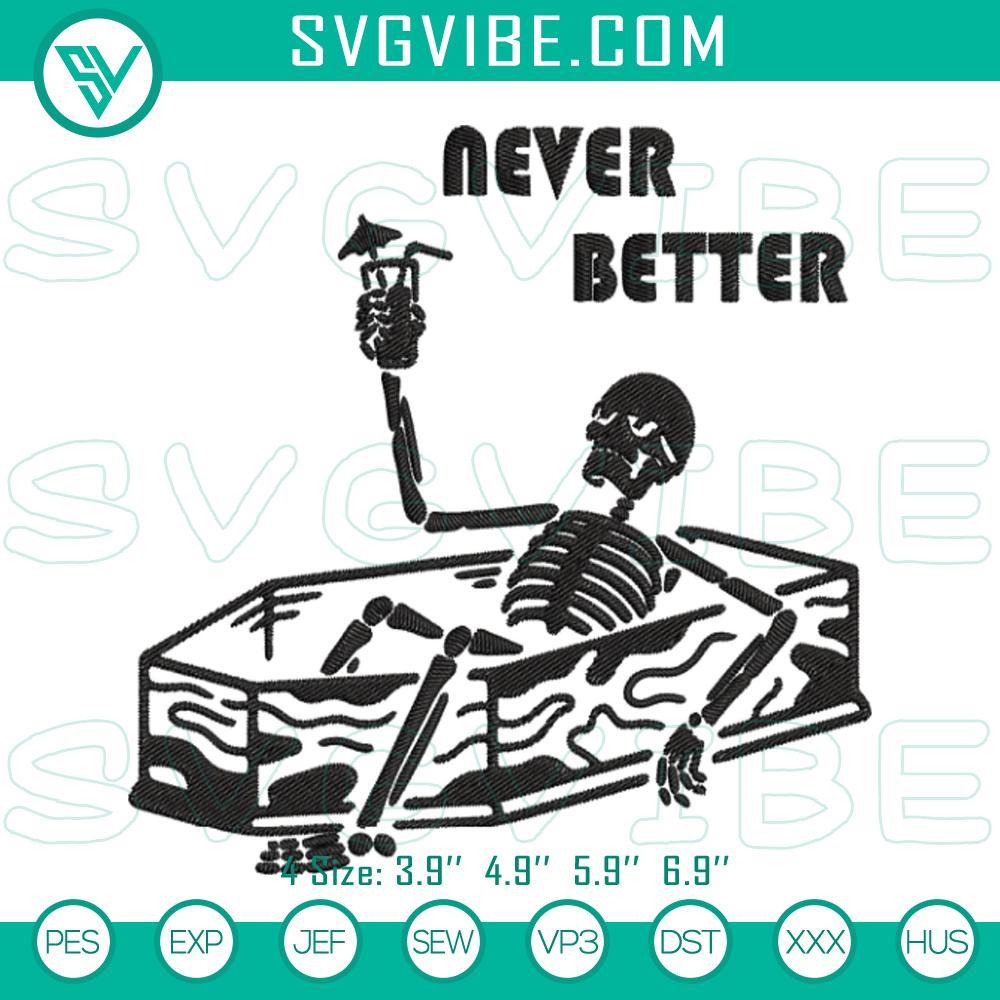 never-better-skeleton-in-coffin-embroidery-designs-funny-halloween-skull-machine-embroidery-pattern-files-mockup.jpg Creepy skeleton in coffin embroidery design for Halloween featuring a funny skull pattern. Perfect for spooky holiday crafts.