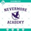 Nevermore Academy and Wednesday Adams themed SVG files for College Pullover design.