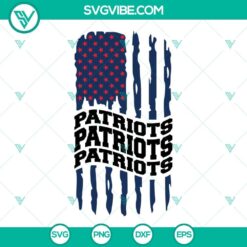 New England Patriots American flag SVG file with Patriots football theme, available for download in PNG format.